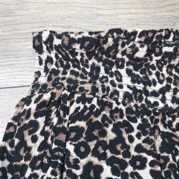 Threedots Leopard Print Women Elastic Waist Shorts XL Lightweight 28 In Waist - Picture 3 of 6